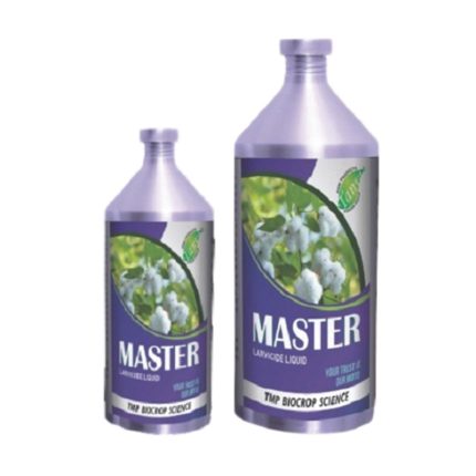 A bottle of pesticide solution specifically formulated for organic farming. It contains natural and biodegradable ingredients for effective pest control in a sustainable manner.