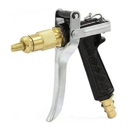A metal brass nozzle spray gun is a handheld device used for spraying liquids, typically in gardening, cleaning, or industrial applications.