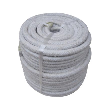 High-temperature rope made from ceramic fibers, designed to withstand extreme heat and provide excellent insulation in industrial and refractory applications.