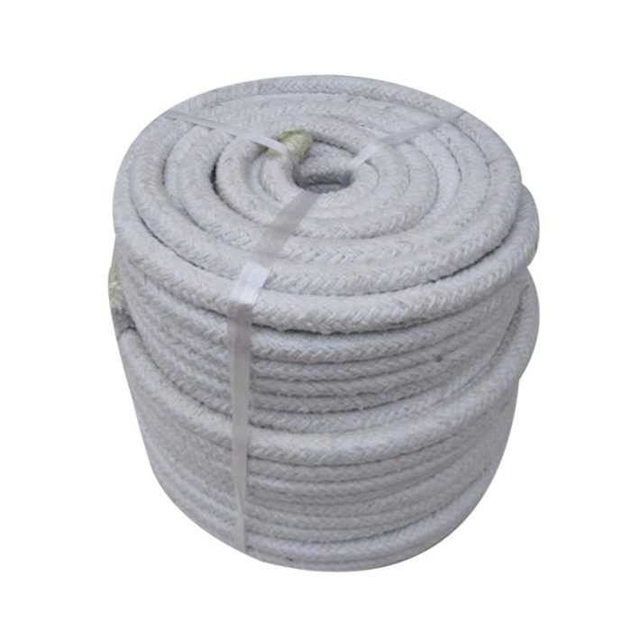 High-Temperature Rope Made From Ceramic Fibers, Designed To Withstand Extreme Heat And Provide Excellent Insulation In Industrial And Refractory Applications.