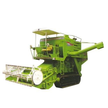 A self-propelled combine is a large agricultural machine used for harvesting grain crops such as wheat, corn, and soybeans.