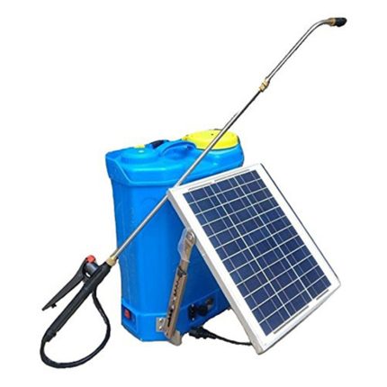 It is equipped with a solar panel for generating power, allowing for easy and eco-friendly operation. This pump is designed for spraying liquids such as water, fertilizers, and pesticides.