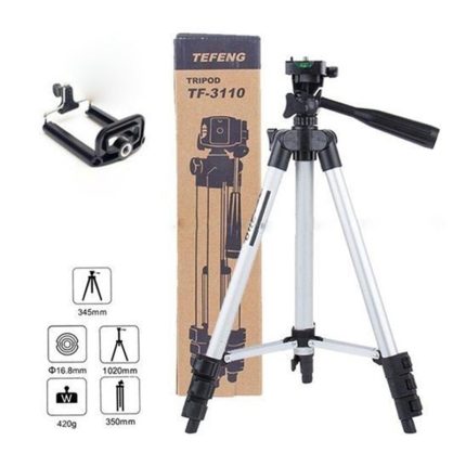 Tripod Stand: A stand with three legs designed to hold cameras, phones, or other devices securely.