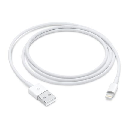 USB Lightning Cable Insulation: A USB lightning cable with insulation for data and power transmission.
