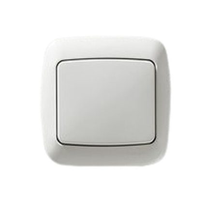 White Arco Metallised User-Friendly Light Switch - A user-friendly white light switch with metallized finish from Arco.
