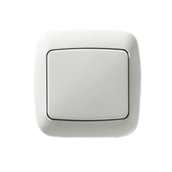 White Arco Metallised User-Friendly Light Switch - A User-Friendly White Light Switch With Metallized Finish From Arco.