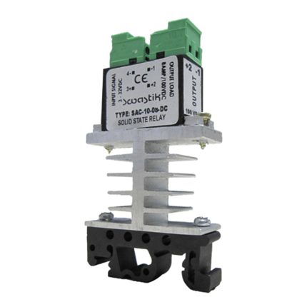 White Solid State Relay - A solid-state relay in a white-colored housing for electrical switching applications.