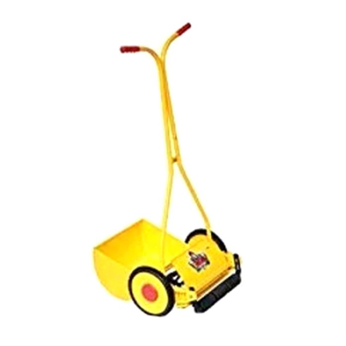 Yellow Manual Lawn Mower: This Manual Lawn Mower Is Designed For Eco-Friendly And Quiet Lawn Maintenance.