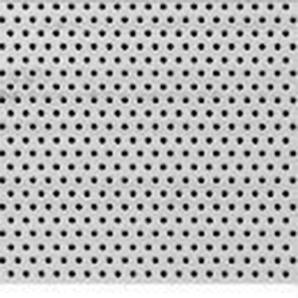 A stainless steel sheet with perforated holes, widely used in industrial applications for filtration.