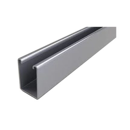 Steel Utility Channel - A C-shaped metal profile used for structural support and mounting various materials in construction.