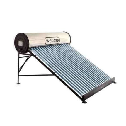 The V Guard Solar Water Heater with a capacity of 300 liters per day is a high-performance solar water heating system designed to provide a substantial amount of hot water for various applications.