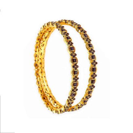 GOLD PLATED SAPPHIRE BANGLES