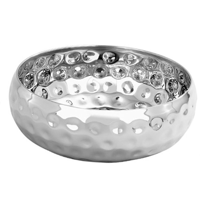 Silver Hammered Steel Bowl |