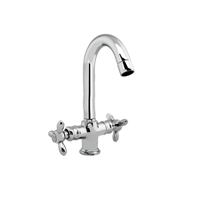 Stainless Steel Pillar Tap With Swan Neck
