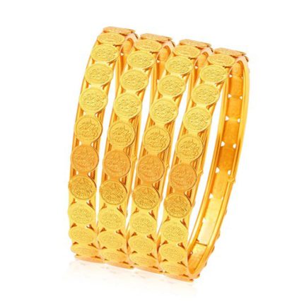 Temple Jewellery Gold Plated Coin Bangle