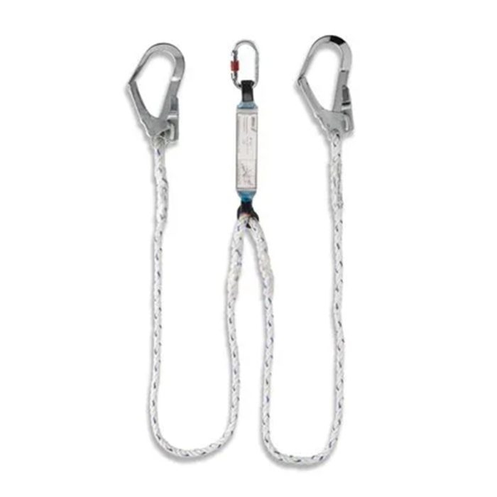 White Lanyard With Double Scaffolding Hook